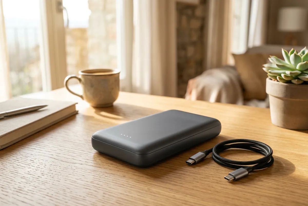 Illustrazione di un power bank compatto