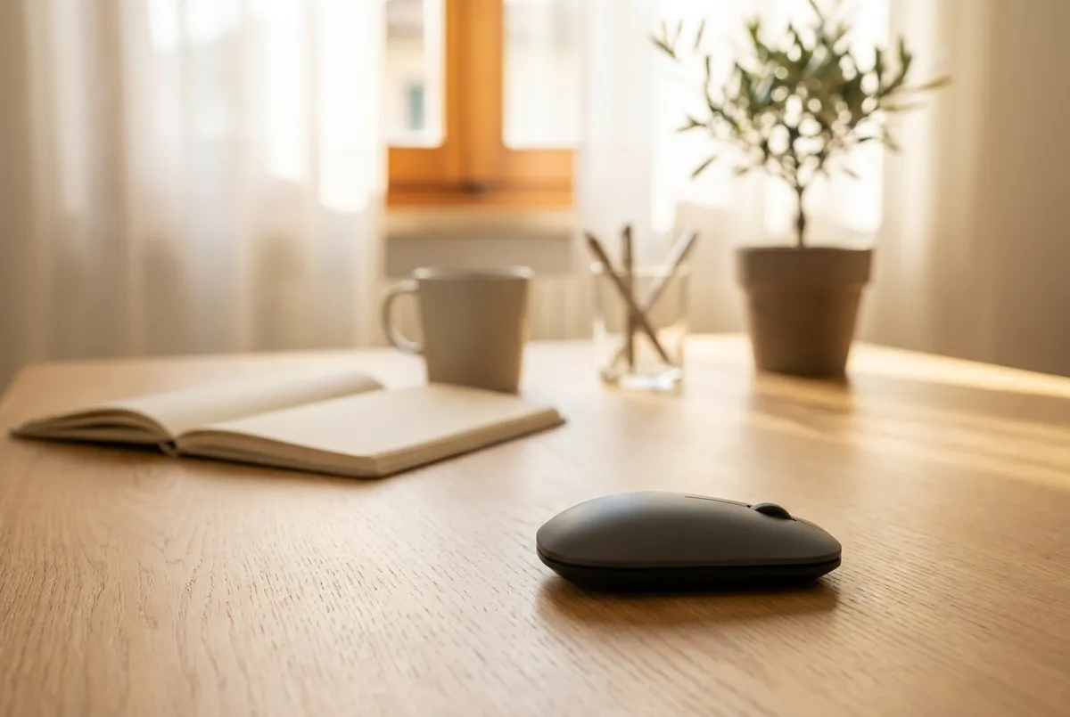 Illustrazione di un mouse wireless silenzioso (foto illustrativa)